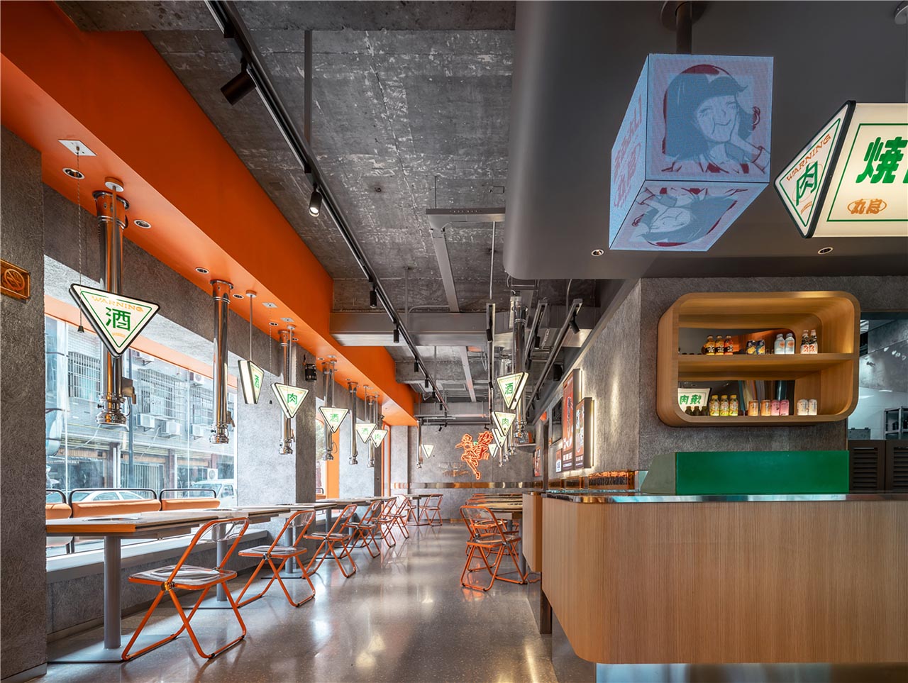 日式烤肉店设计|烤肉餐饮空间设计案例(图2)