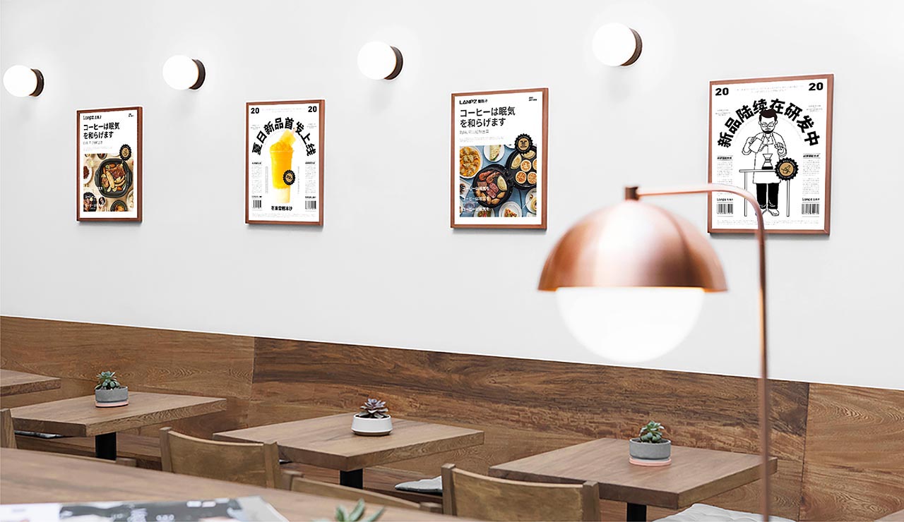 轻日式咖啡厅设计效果图|广州咖啡厅设计公司(图4)